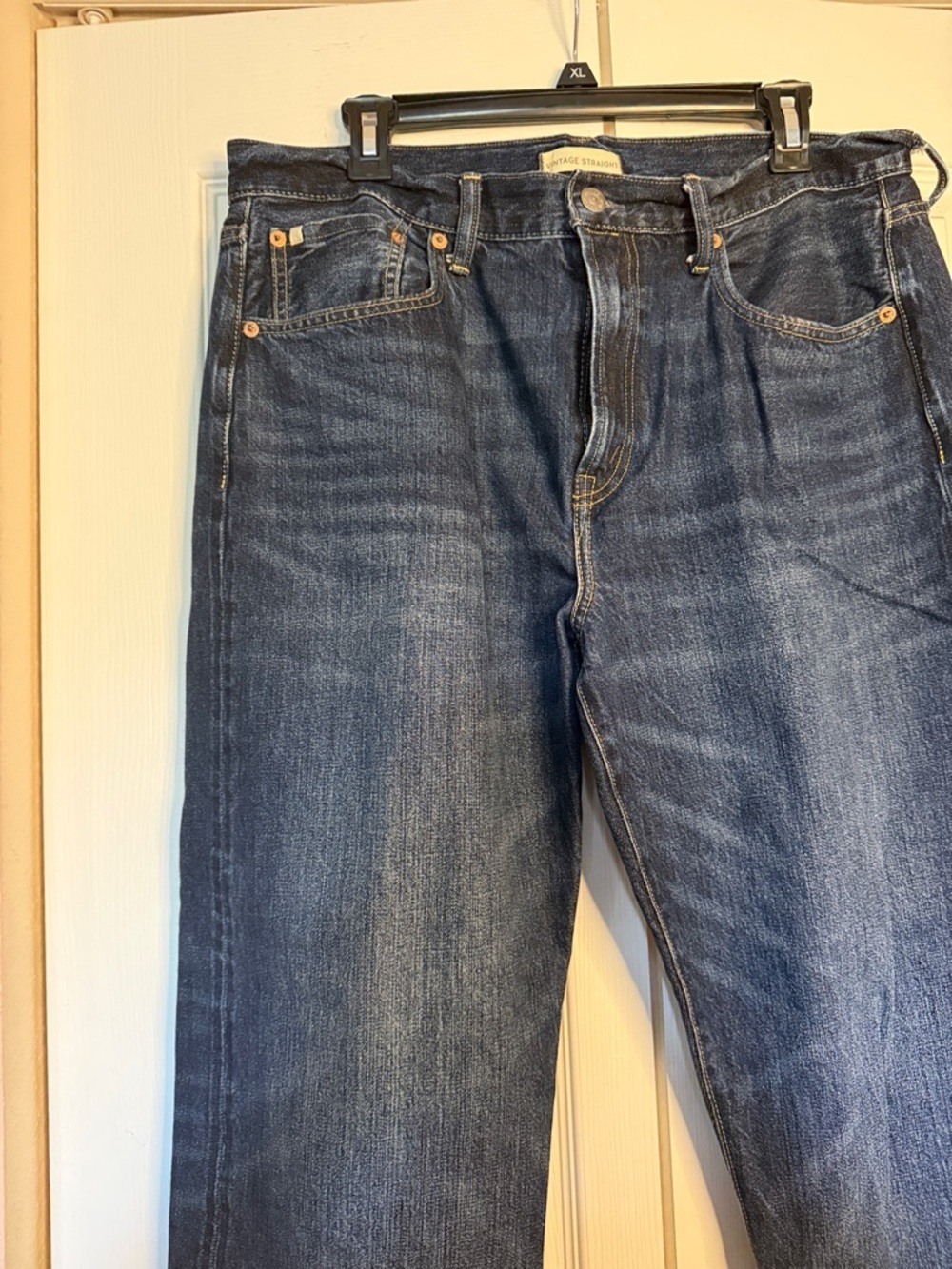AE77 Women’s Dark Blue Straight-Leg Jeans size 31 - Picture 7 of 10